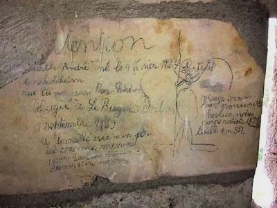 Graffiti d_André Gebhardt au château de Campagne en 1939