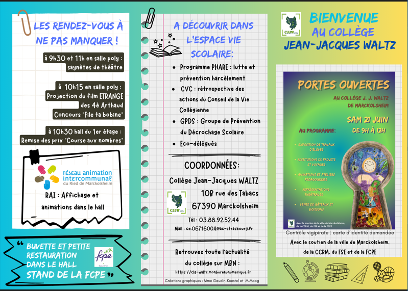 Flyer programme JPO collège 2025