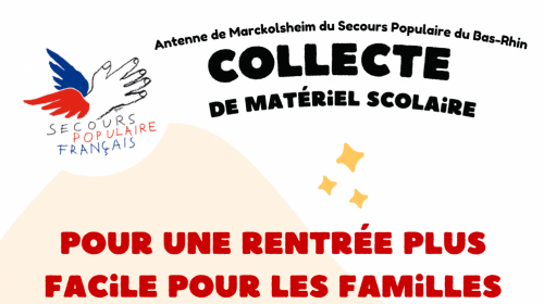 Collecte de fournitures scolaires - Secours Populaire