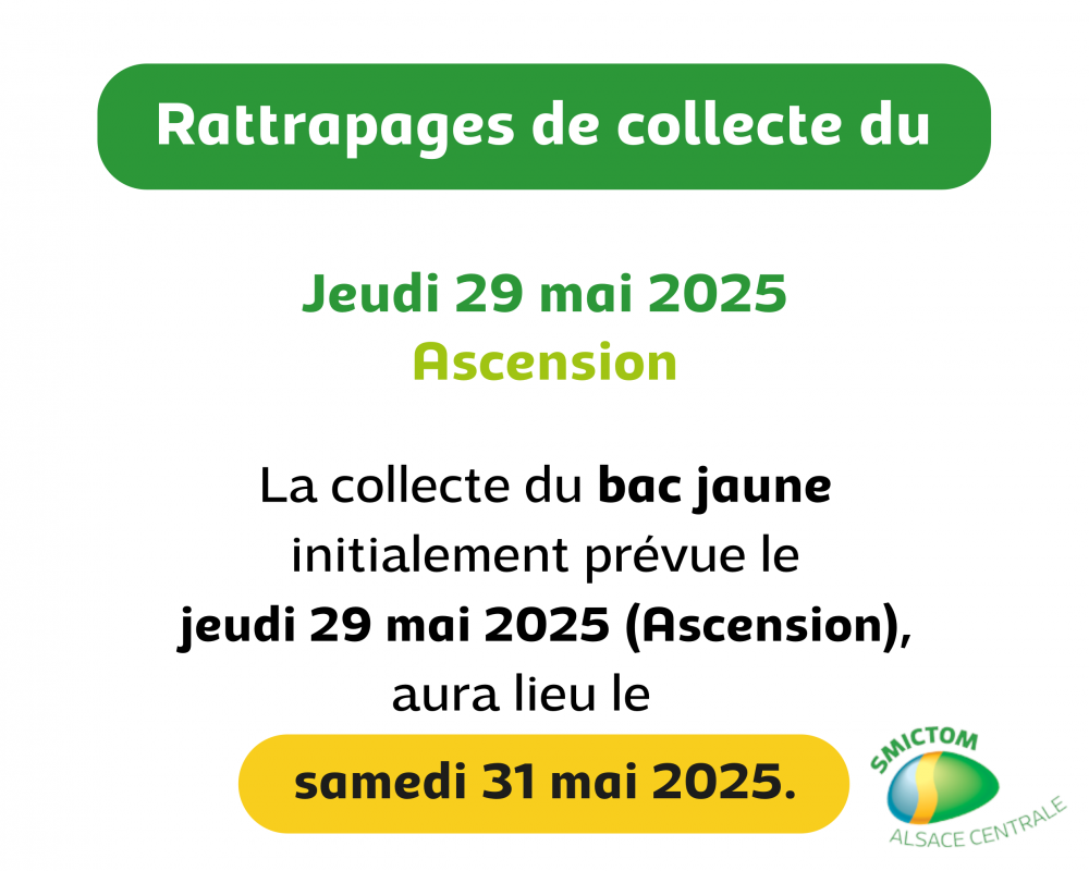 Rattrapage collecte Ascension SMICTOM